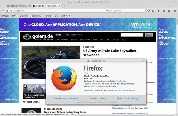 ... der Browser Firefox. (Screenshot: Golem.de)